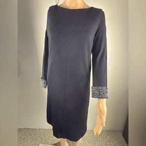 French Connection Black Dress with Beaded Accents